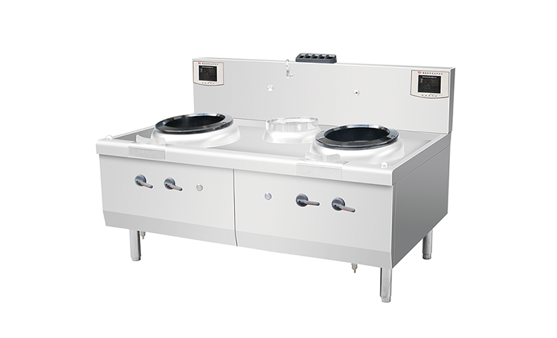 Intelligent infrared contact silent double burner gas stove
